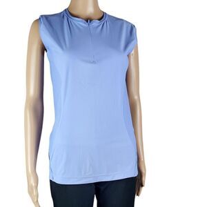 Athleta Cornflower Blue Athletic 1/3 Zip Top